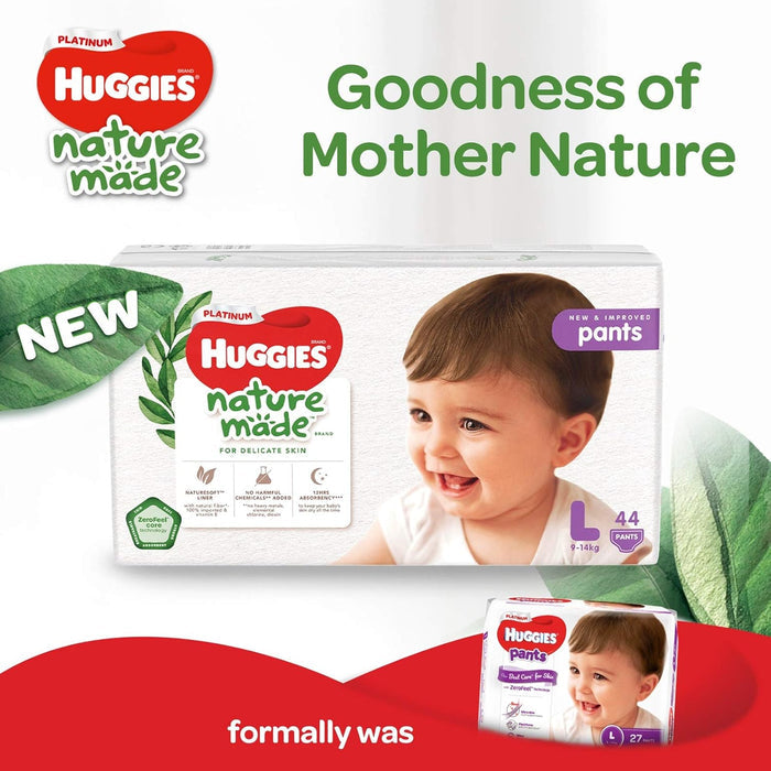 HUGGIES Platinum Naturemade Pants L 44 Pieces