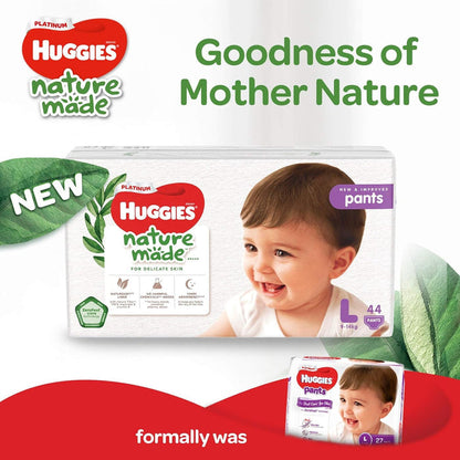 HUGGIES Platinum Naturemade Pants L 44 Pieces