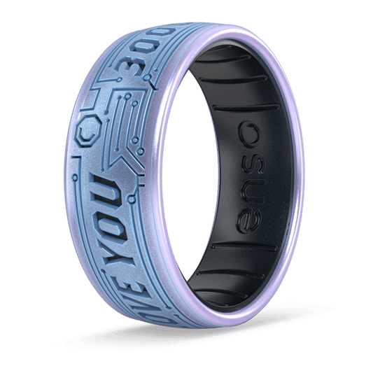 Marvel Silicone Rings - I Love You 3000 - Moonstone/Black Pearl