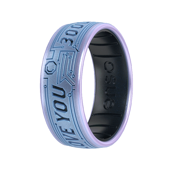 Marvel Silicone Rings - I Love You 3000 - Moonstone/Black Pearl