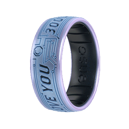 Marvel Silicone Rings - I Love You 3000 - Moonstone/Black Pearl