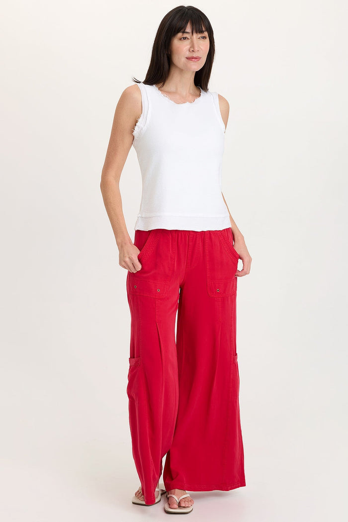 Wearables Ila Crepe Knit Raw Edge Tank