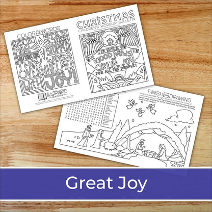 Illustrated Christmas Children's Worship Bulletin