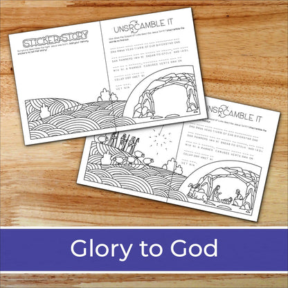 Illustrated Christmas Children's Worship Bulletin