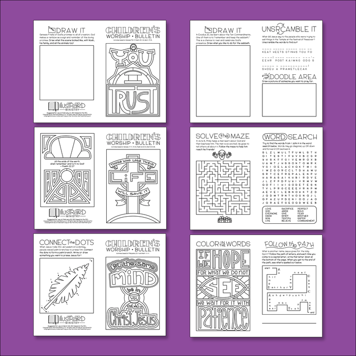 Illustrated Worship Children's Bulletins: Spring 2021