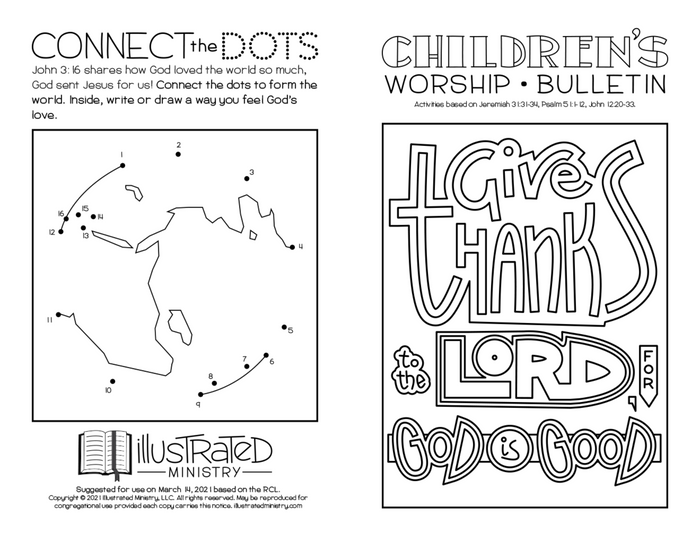 Illustrated Worship Children's Bulletins: Spring 2021