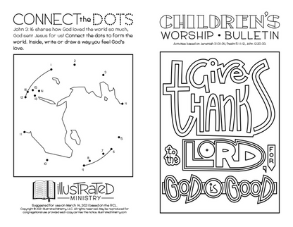 Illustrated Worship Children's Bulletins: Spring 2021