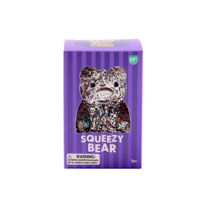 J'adore 3 Inch Squeezy Bear Squishy Fidget Sensory Toy - PURPLE