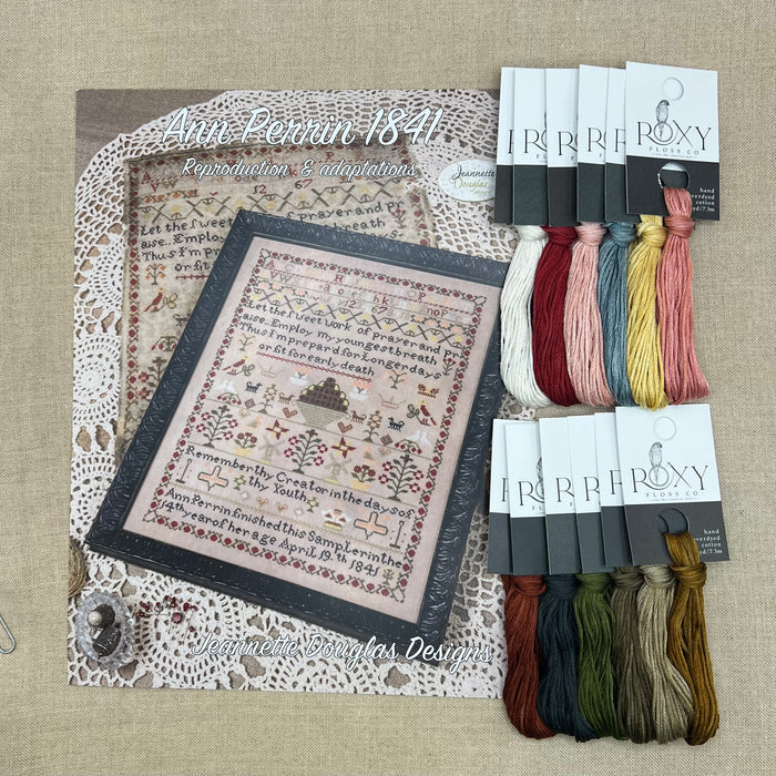 Jeannette Douglas Designs - Ann Perrin 1841 - Booklet Chart and/or Roxy Floss Conversion