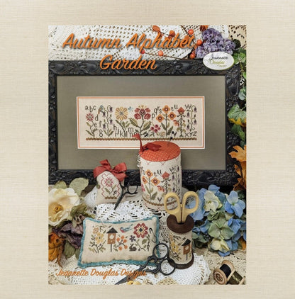 Jeannette Douglas Designs - Autumn Alphabet Garden - Booklet Chart and/or Roxy Floss Conversion