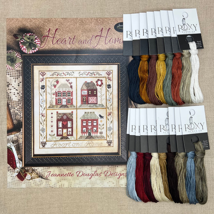 Jeannette Douglas Designs - Heart & Home - Booklet Chart and/or Roxy Floss Conversion
