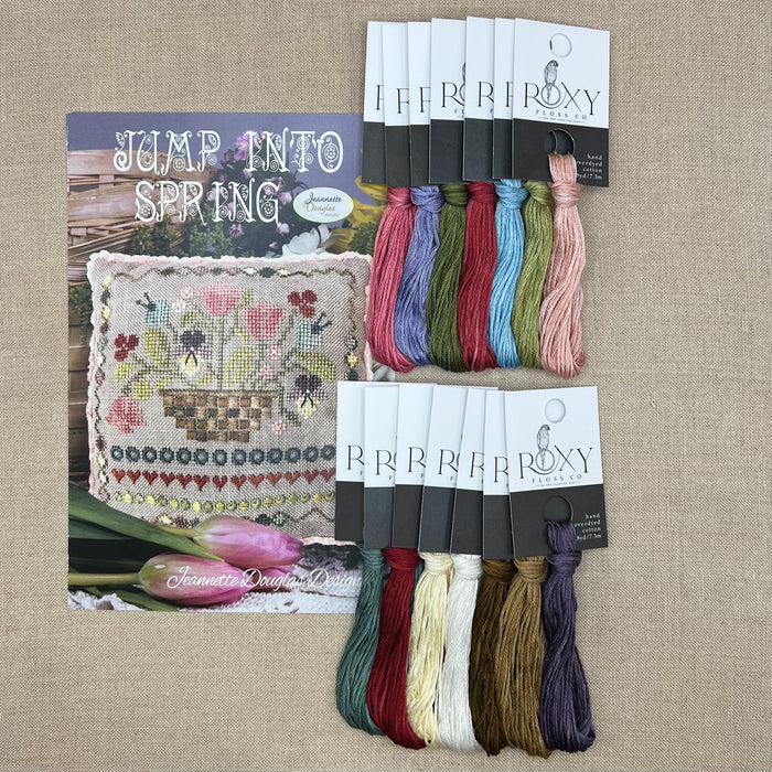Jeannette Douglas Designs - Jump Into Spring - Booklet Chart and/or Roxy Floss Conversion