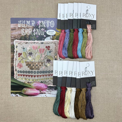 Jeannette Douglas Designs - Jump Into Spring - Booklet Chart and/or Roxy Floss Conversion