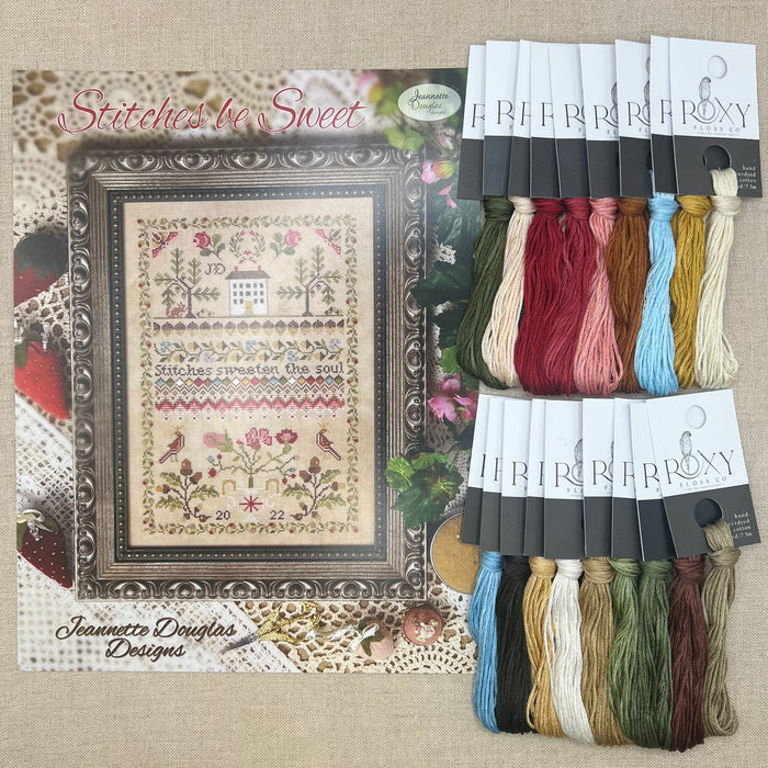 Jeannette Douglas Designs - Stitches Be Sweet - Booklet Chart and/or Roxy Floss Conversion