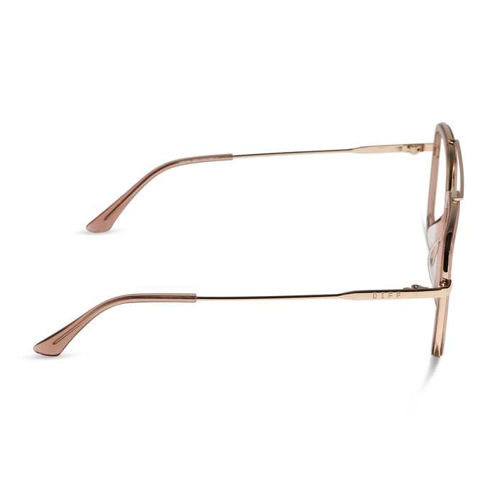 diff eyewear featuring the jordan navigator prescription glasses with a brown café ole frame side view