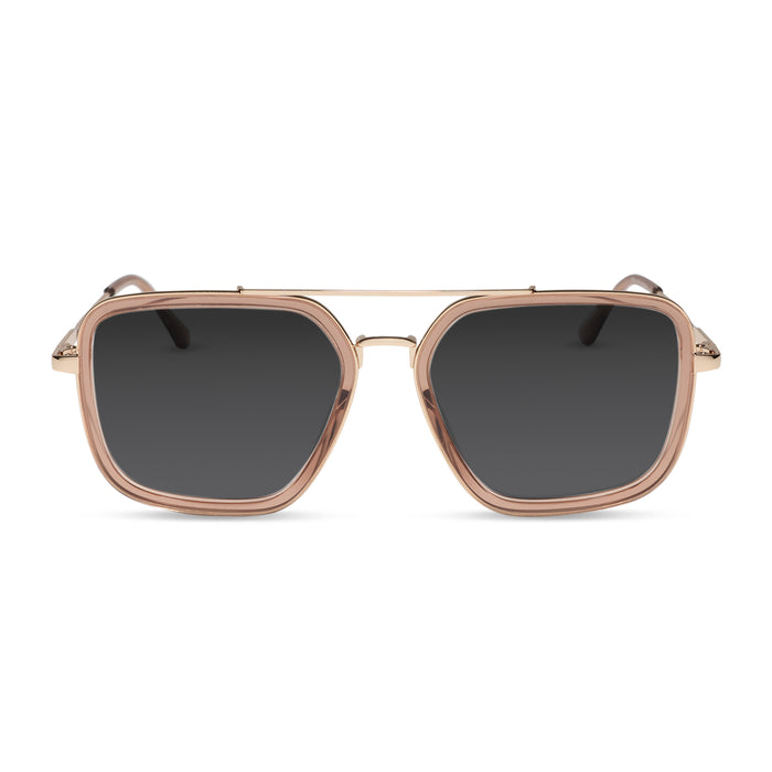 diff eyewear featuring the jordan navigator prescription sunglasses with a brown café ole frame front view
