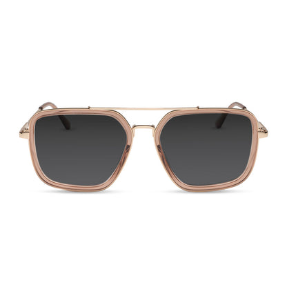 diff eyewear featuring the jordan navigator prescription sunglasses with a brown café ole frame front view