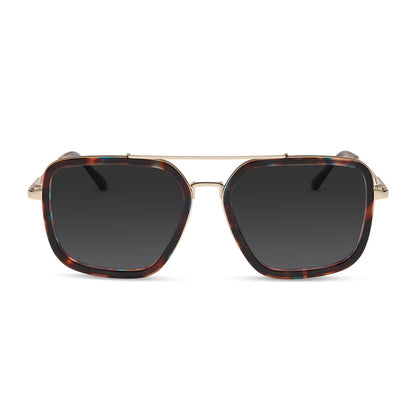 diff eyewear featuring the jordan navigator  prescription sunglasses with a confetti tortoise frame front view