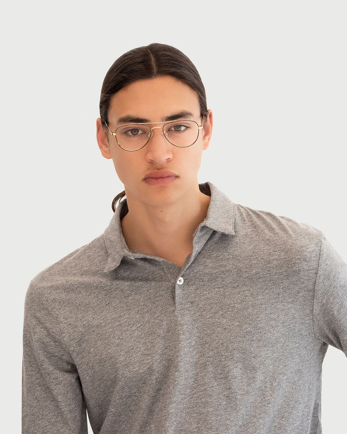 lifestyle-Coffee::men Julius Eyeglasses pilot brown metal