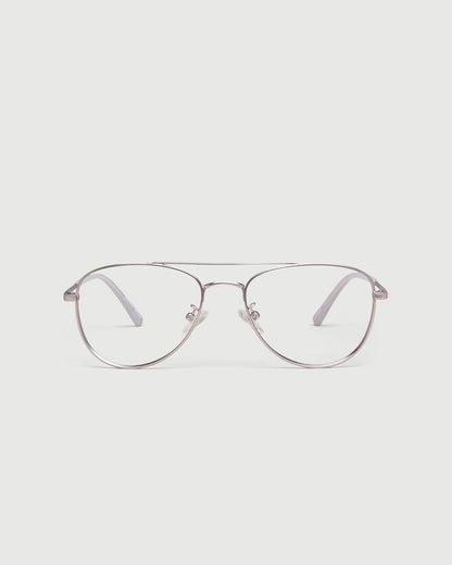 Coin::Julius Eyeglasses pilot gray metal front