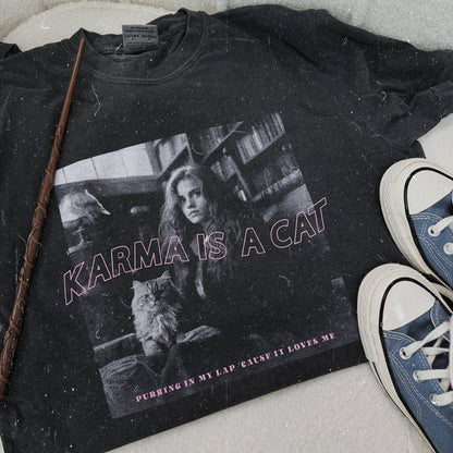 Karma is a Cat TSxHP Garment Dyed Tee