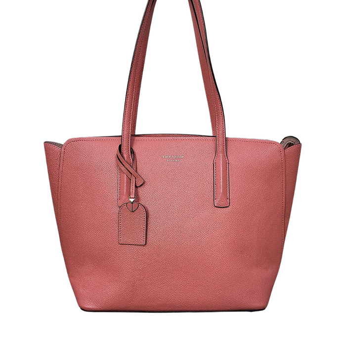 Kate Spade Leather Shoulder Bag Orange Peach