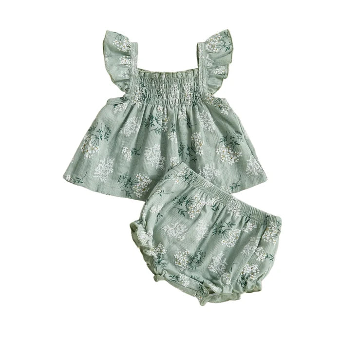 KEELY Floral Smocked Summer Outfit
