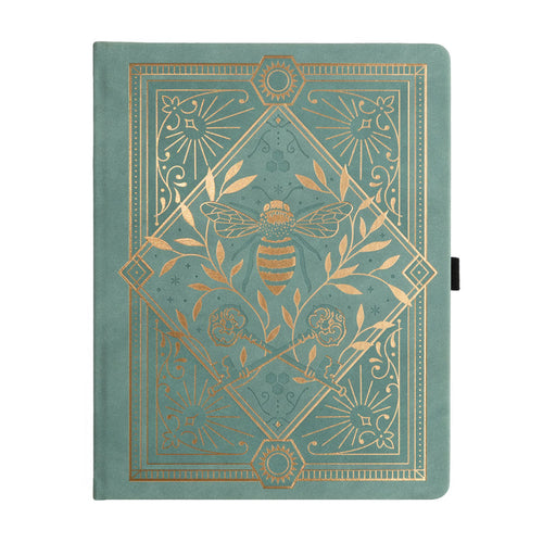 Keeper of the Bees in Soft Teal: Notebook - Archer and Olive