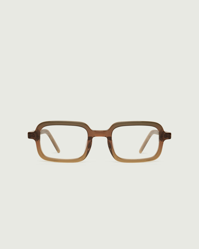 Hojicha::Keiko Eyeglasses square two toned acetate front