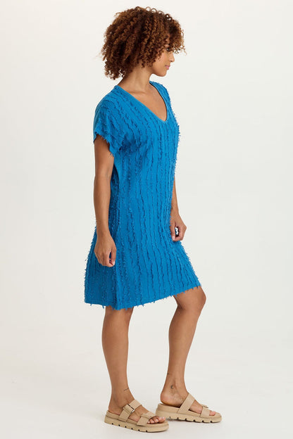 XCVI Kenyon Stripe Voile V-Neck Dress