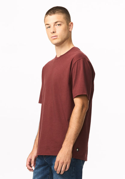 Kianto Men's Short Sleeve Tee, Red Mahogany - BM24975