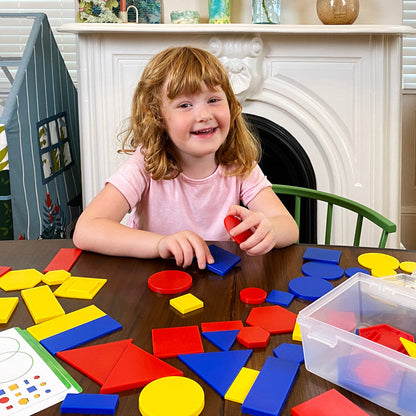 Kids First Math: Attribute Blocks Math Kit with Activity Cards STEM Thames & Kosmos