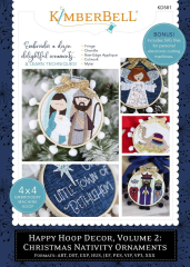 Kimberbell Happy Hoop Decor Vol. 2: Christmas Nativity Ornaments Machine Embroidery CD