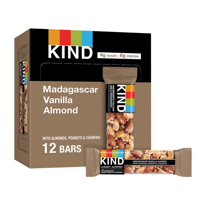 Kind Madagascar Vanilla Almond 1.4oz Bar - 12ct