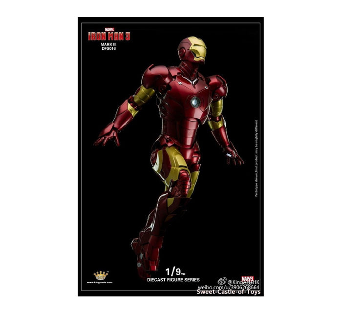 King Arts, DFS016 1/9th Iron Man 3 (Mark III) Diecast Figurine