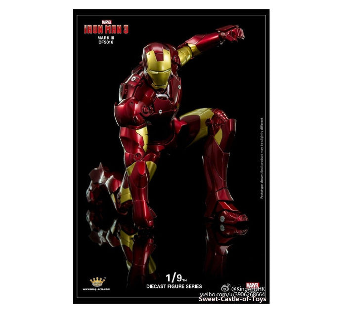 King Arts, DFS016 1/9th Iron Man 3 (Mark III) Diecast Figurine