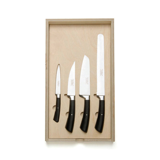 David Mellor Kitchen Knife Specialist Set with Black Handle
