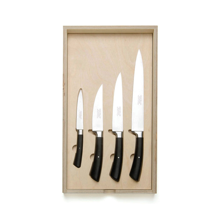David Mellor Kitchen Knife Starter Set with Black Handle