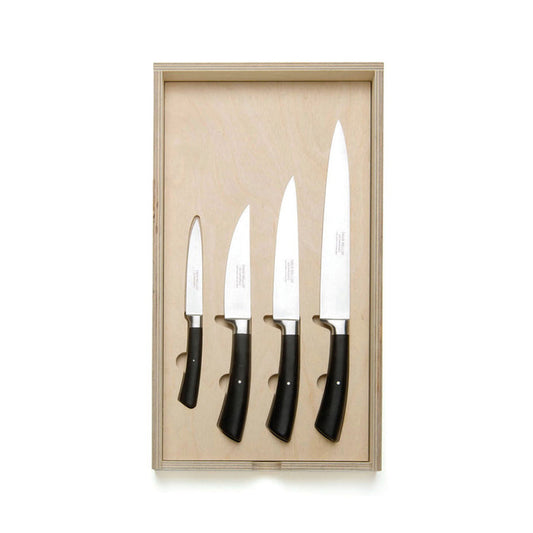 David Mellor Kitchen Knife Starter Set with Black Handle