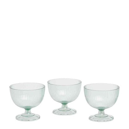 Kitchen Life 3 Piece Recycled Stripe Bowl Set - Green
