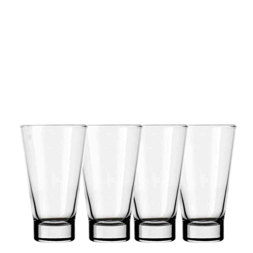 Kitchen Life 4 Piece 385ml Alderley Crystal  Hiball Glass Set - Clear