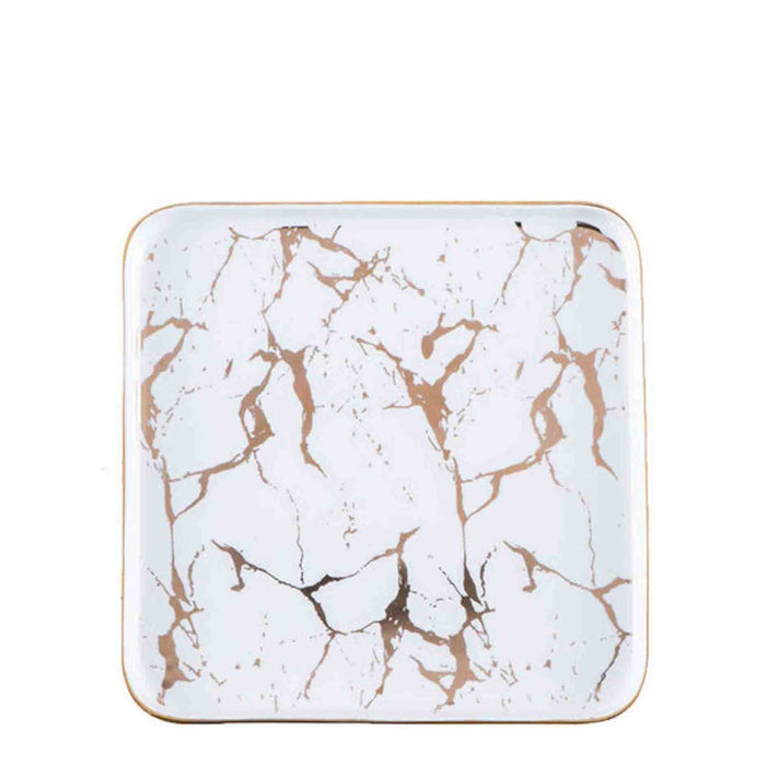 Kitchen Life Square Dinner Plate - White