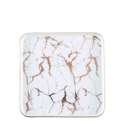 Kitchen Life Square Dinner Plate - White