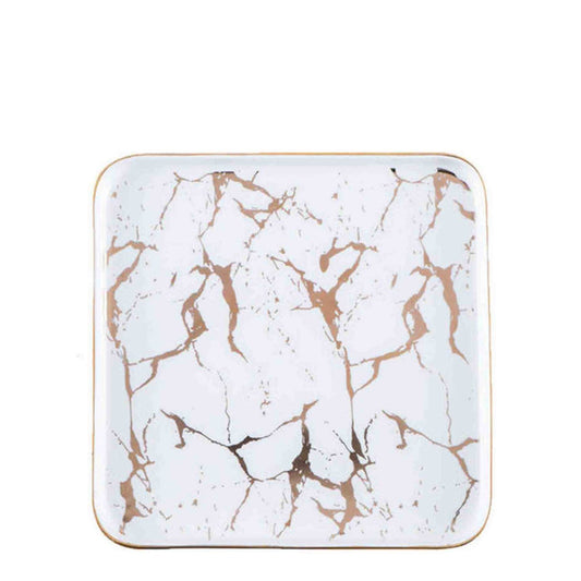 Kitchen Life Square Dinner Plate - White