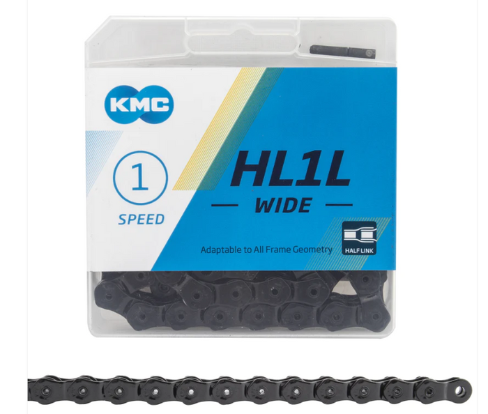 KMC HL1L Wide Black 100 Links 1/8 Bullet Pin (HL710) Connector