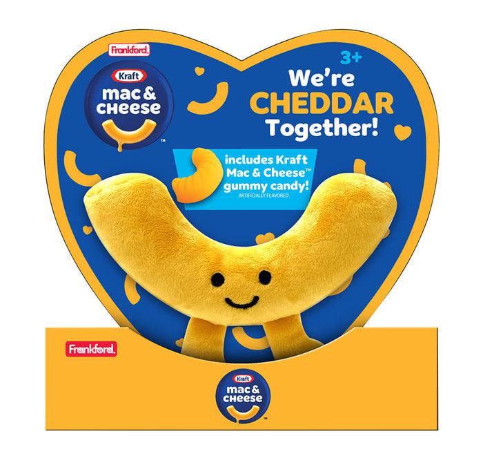 Kraft Mac and Cheese Gummy Candy and Plush Toy Heart Box - 3 Count