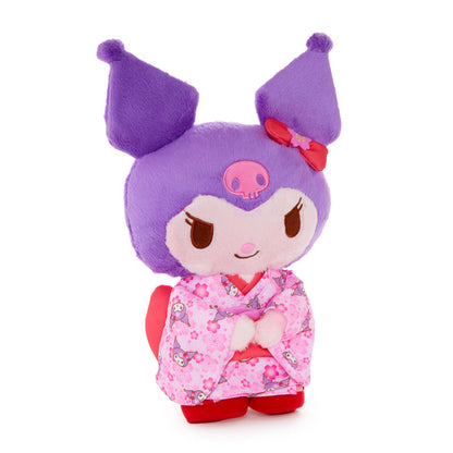 Kuromi 10” Pink Standing Plush (Spring Kimono Series) Plush NAKAJIMA CORPORATION