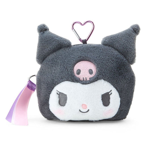 Kuromi Plush Mini Face Pouch Bags Japan Original
