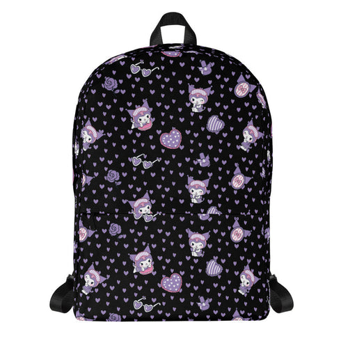 Kuromi Sleepover All-Over Print Backpack Backpacks Printful Default Title