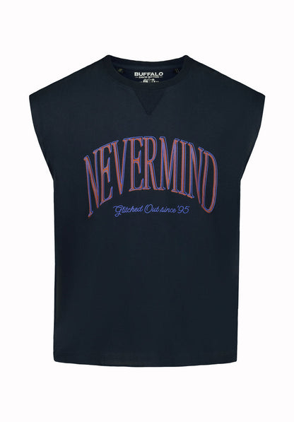 Buffalo Men Tanks Navy Knit Tanks Crew Neckline Tank